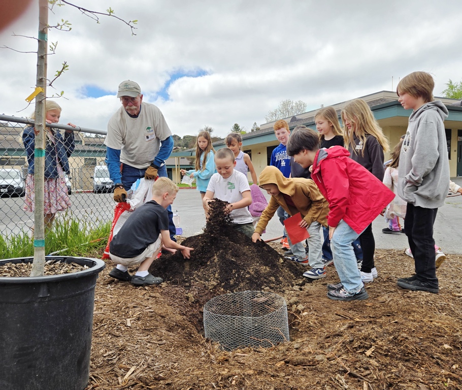 Mixing amendment in with the native soil . . . is fun!